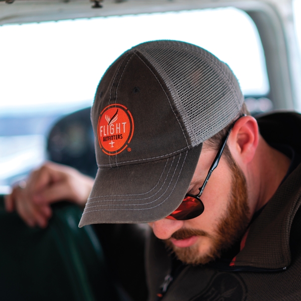 GRAY TRUCKER HAT