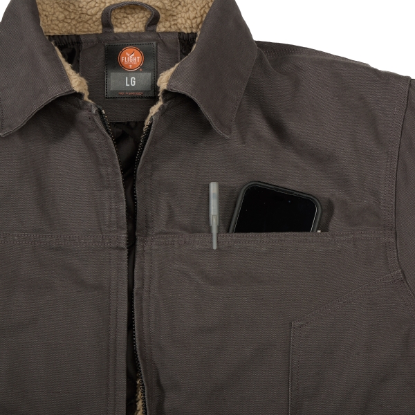 Gray Bush Pilot Jacket
