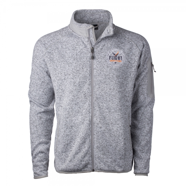 X-Aviation Men's Fairbanks Fleece in Heather Stone - Image 2