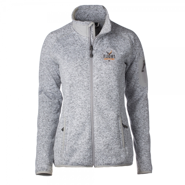 Women's Angle of Attack Fairbanks Fleece in Heather Stone - Image 2