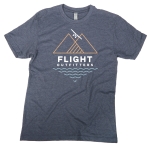 mountain waves tshirt indigo
