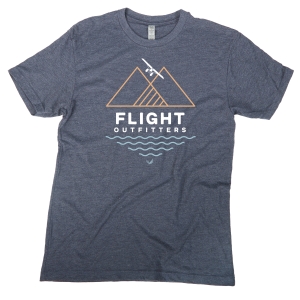 mountain waves tshirt indigo