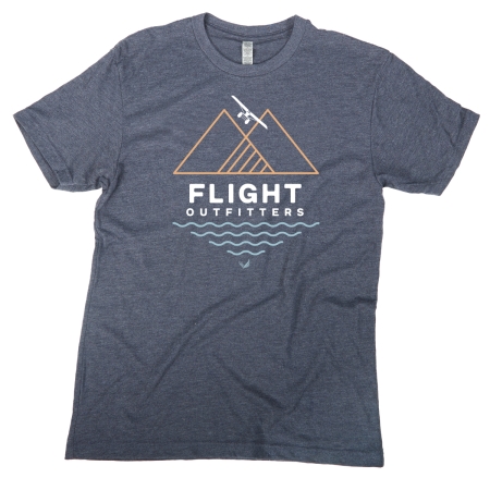 mountain waves tshirt indigo