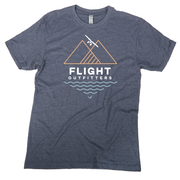 mountain waves tshirt indigo