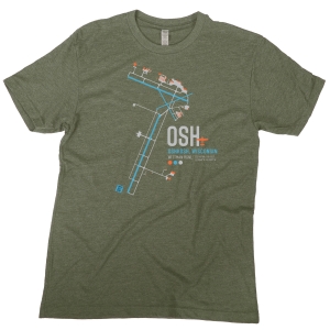oshkosh airport diagram tshirt military green