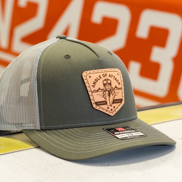 OLIVE ANGLE OF ATTACK AVIATOR HAT