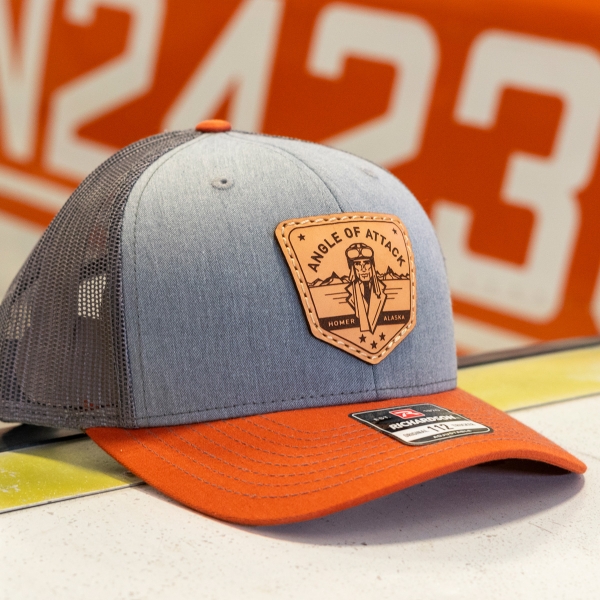 GREY ORANGE ANGLE OF ATTACK AVIATOR HAT