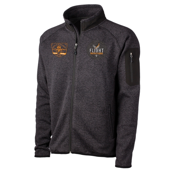 Men's Angle of Attack Fairbanks Fleece in Heather Obsidian