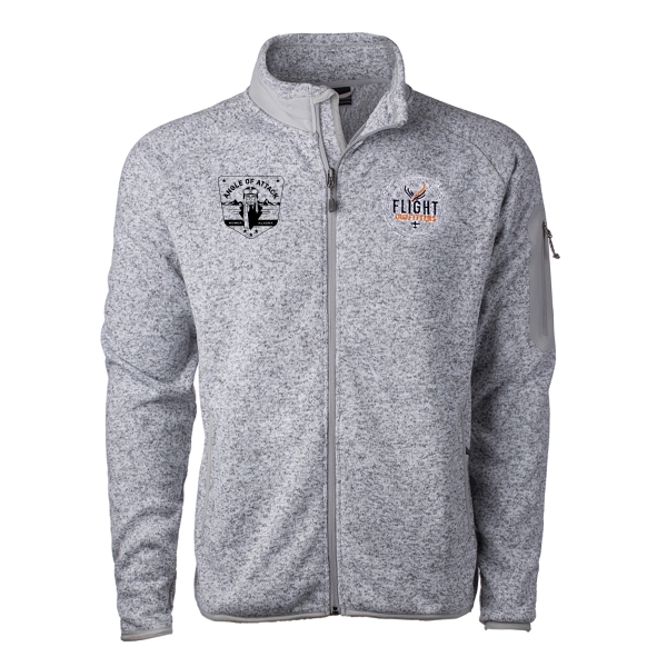 Men's Angle of Attack Fairbanks Fleece in Heather Stone