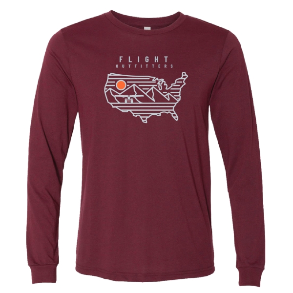 Cross Country long sleeve t-shirt cardinal red
