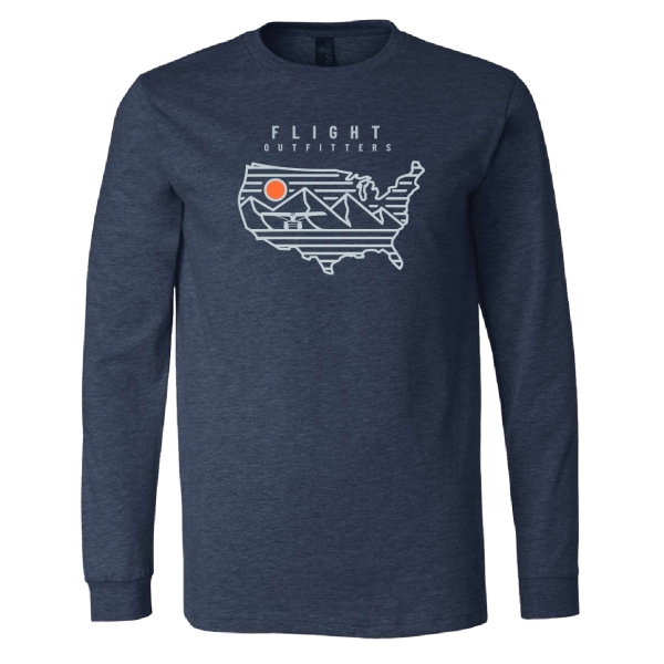 Cross Country long sleeve t-shirt navy