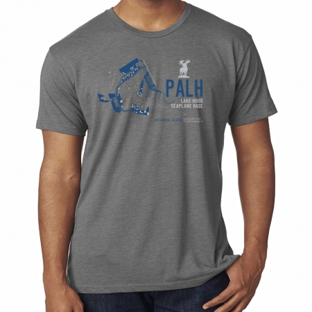 lake hood seaplane base airport diagram tshirt grey