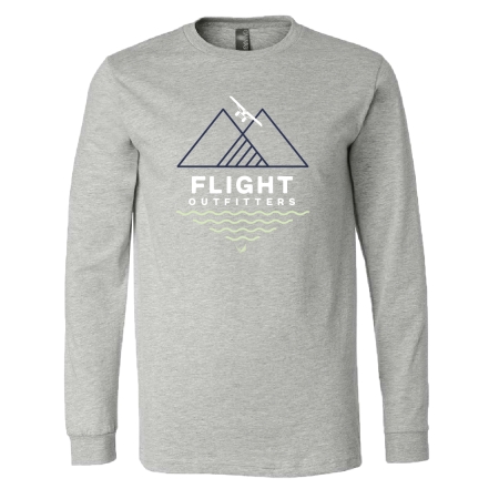 Mountain waves long sleeve t-shirt athletic heather