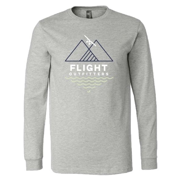 Mountain waves long sleeve t-shirt athletic heather