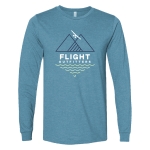 Mountain waves long sleeve t-shirt deep teal