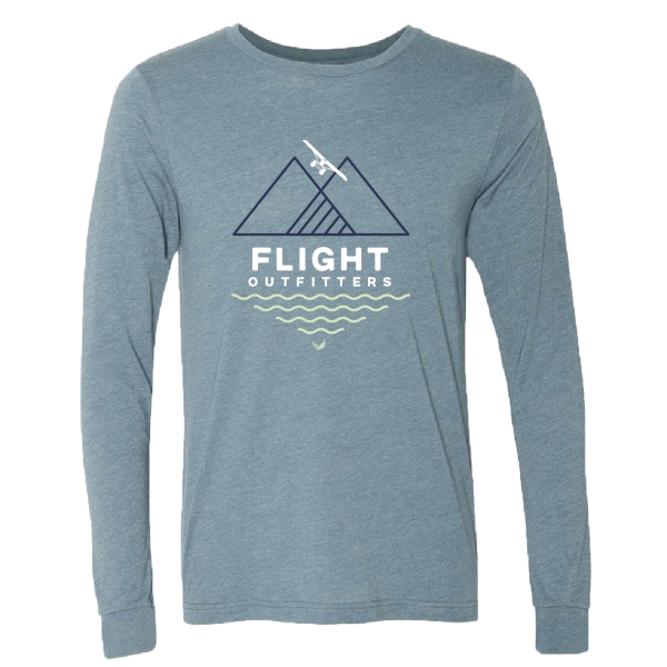 Mountain waves long sleeve t-shirt heather slate