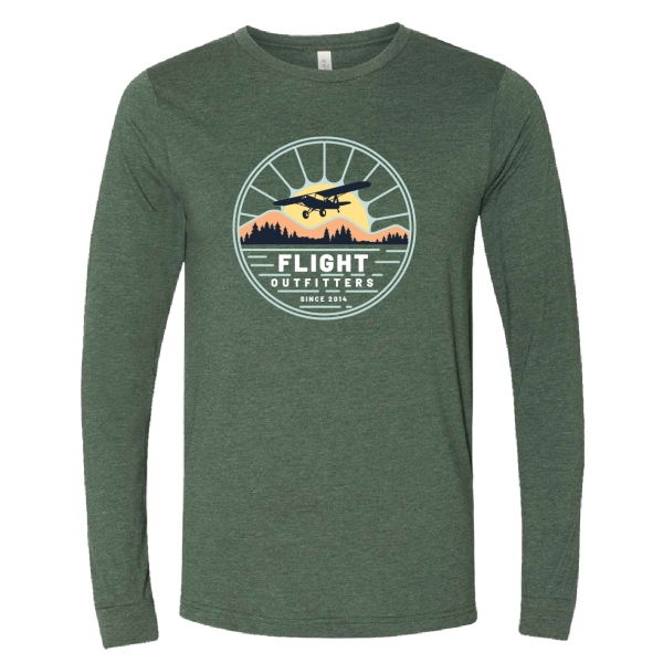 Sunrise flights long sleeve t-shirt heather navy