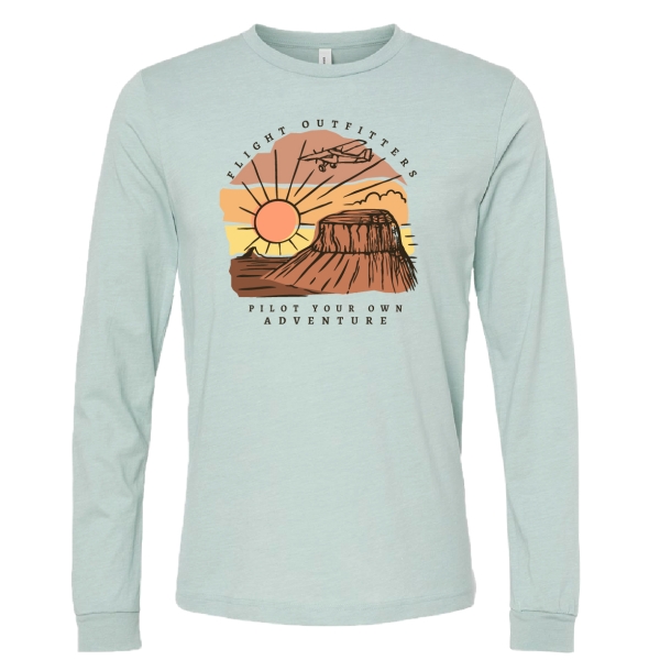 Western Planes Long sleeve t-shirt dusty blue