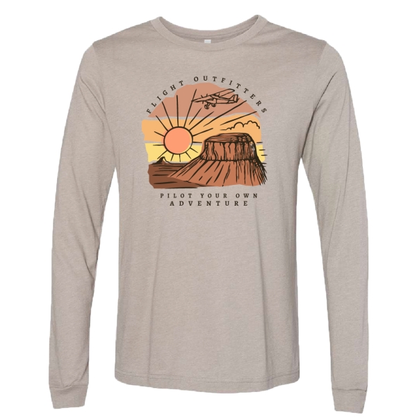Western Planes Long sleeve t-shirt heather stone