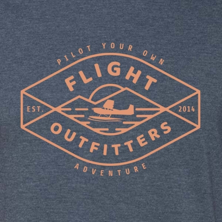 peak sunset tshirt close up