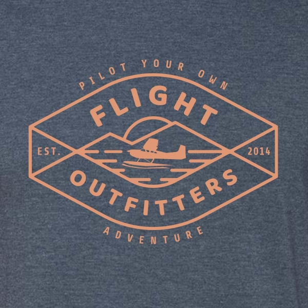 peak sunset tshirt close up