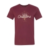 peak adventure tshirt heather cardinal