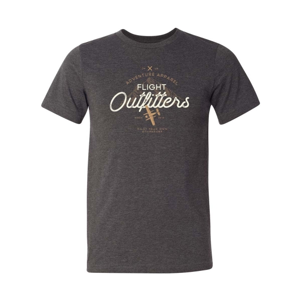 peak adventure tshirt heather dark grey
