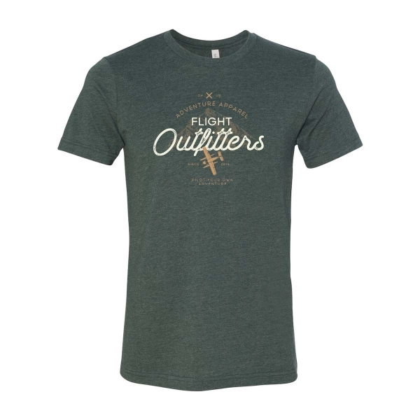 peak adventure tshirt heather forest
