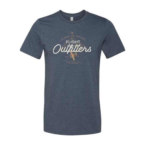 peak adventure tshirt heather navy