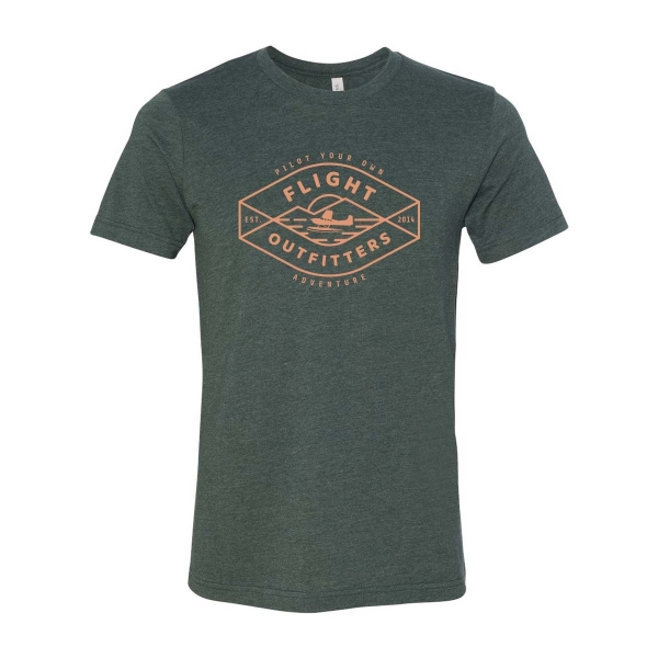peak sunset tshirt heather forest