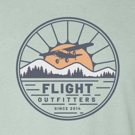 sunrise flights tshirt close up