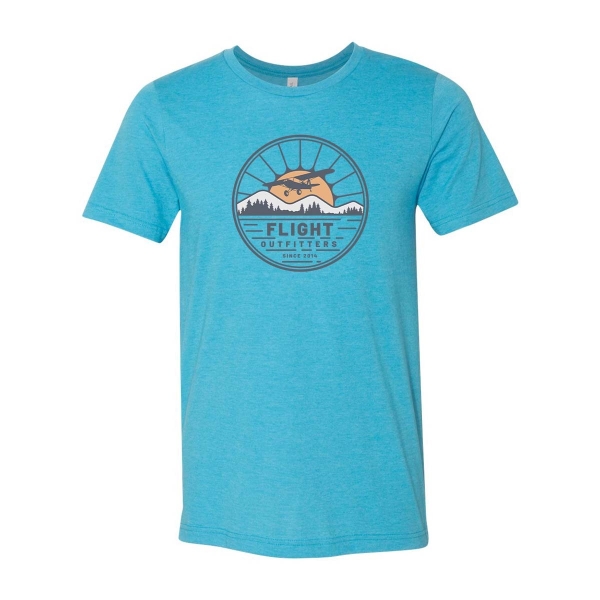 sunrise flights tshirt heather aqua