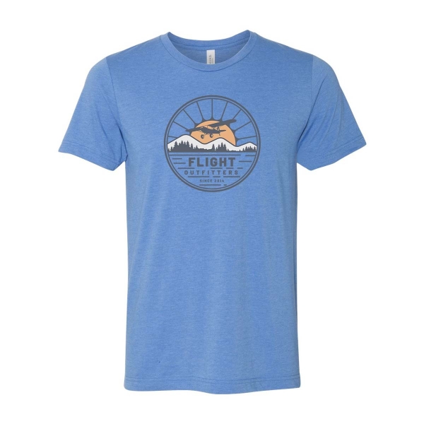 sunrise flights tshirt heather columbia blue