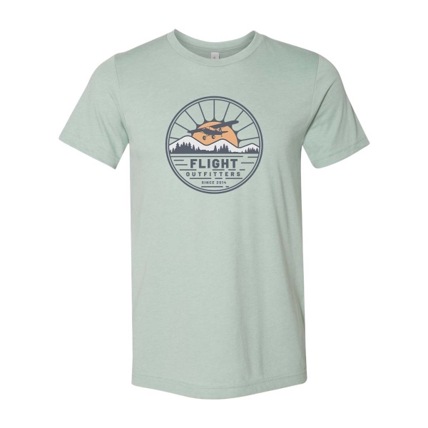 sunrise flights tshirt heather dusty blue