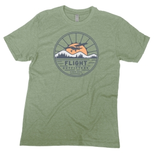 sunrise flights tshirt heather sage flat