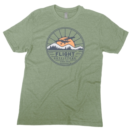sunrise flights tshirt heather sage flat