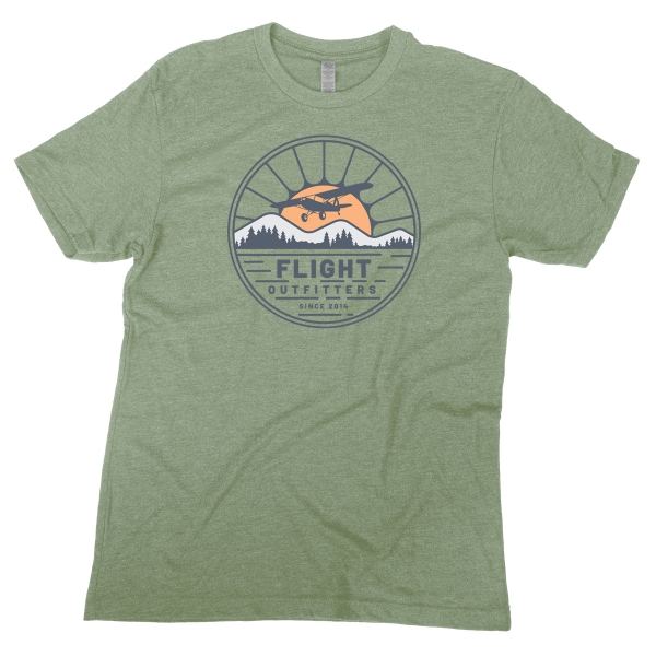 sunrise flights tshirt heather sage flat