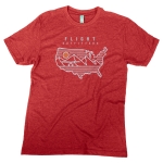 cross country tshirt heather cardinal