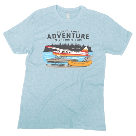 seaplane raft tshirt ice blue