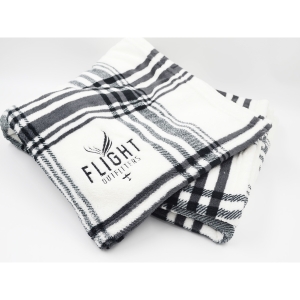 Black/White plush blanket