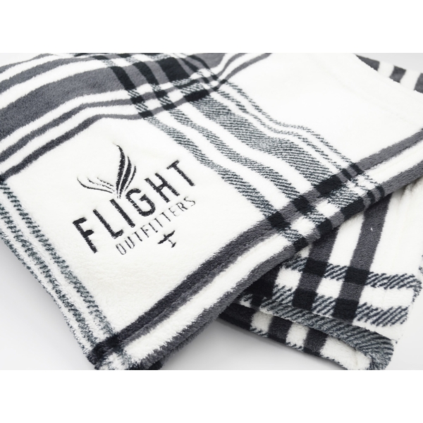 Black/White plush blanket