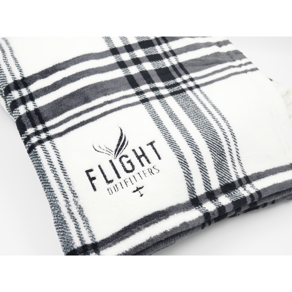 Black/White plush blanket