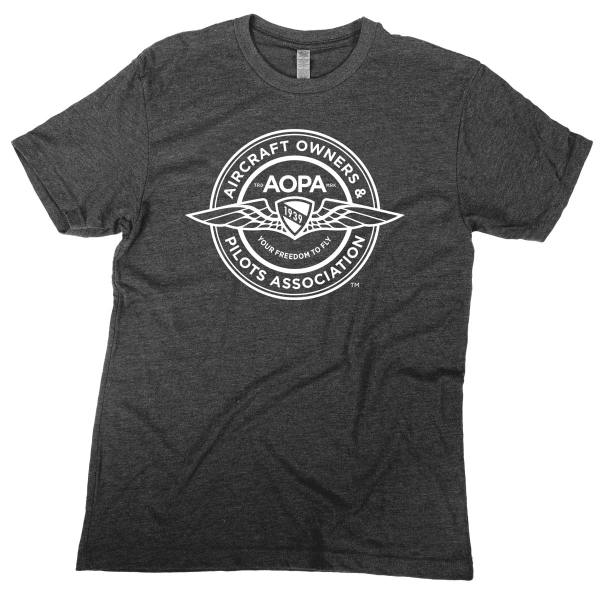 The AOPA Badge Logo White - Heather Grey