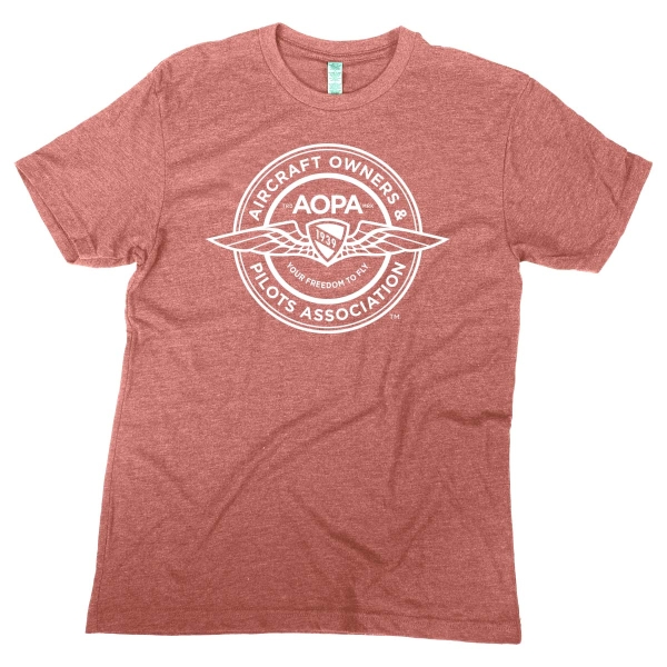 The AOPA Badge Logo White - Heather Mauve