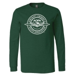 The AOPA Badge Logo Long Sleeve Tshirt (White) - Heather Forest