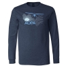 The AOPA High WIng Sunrise Long Sleeve Tshirt - Heather Navy
