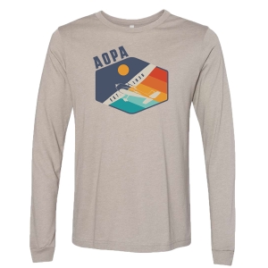 The AOPA 1939 Long Sleeve Tshirt - Heather Stone