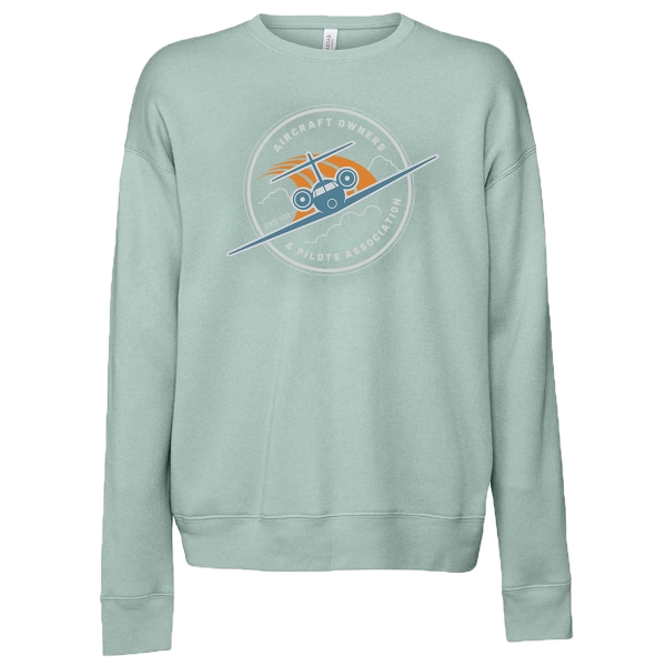 The AOPA Contrails Crew Sweatshirt - Dusty Blue