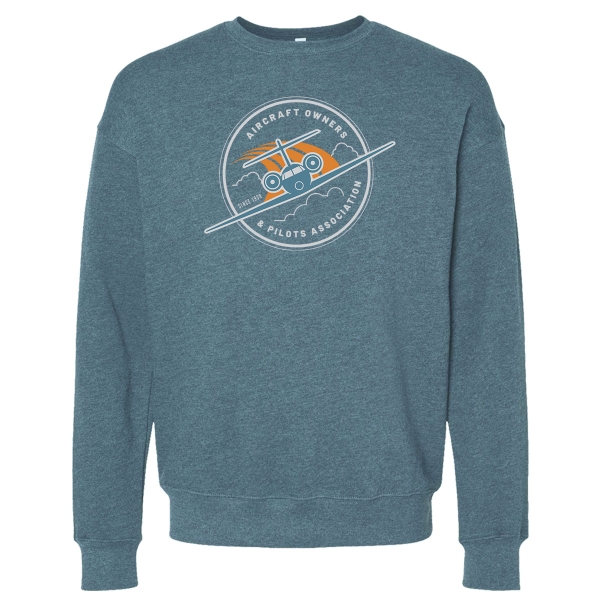 The AOPA Contrails Crew Sweatshirt - Heather Slate