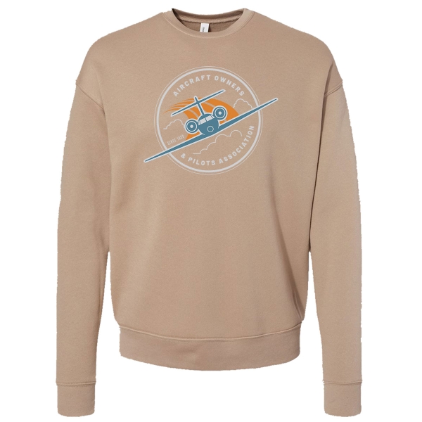 The AOPA Contrails Crew Sweatshirt - Tan